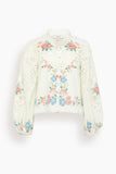 Sea Astrid Embroidery Long Sleeve Blouse in Multi