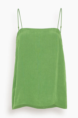Summer Acetate Crinkle Cami in Chartreuse