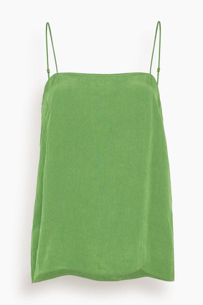 Summer Acetate Crinkle Cami in Chartreuse