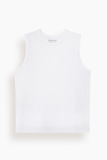 Another Tomorrow Sleeveless Tee in White