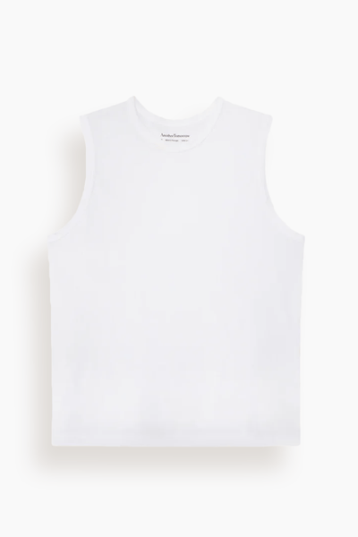 Sleeveless Tee in White