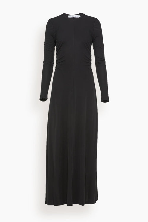 Proenza Schouler White Label Dresses Long Sleeve Jersey Open Back Dress in Black