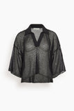 MORE NOIR Riley Top in Black