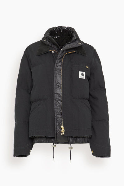 Carhartt WIP Washed Duck Puffer Jacket in Black