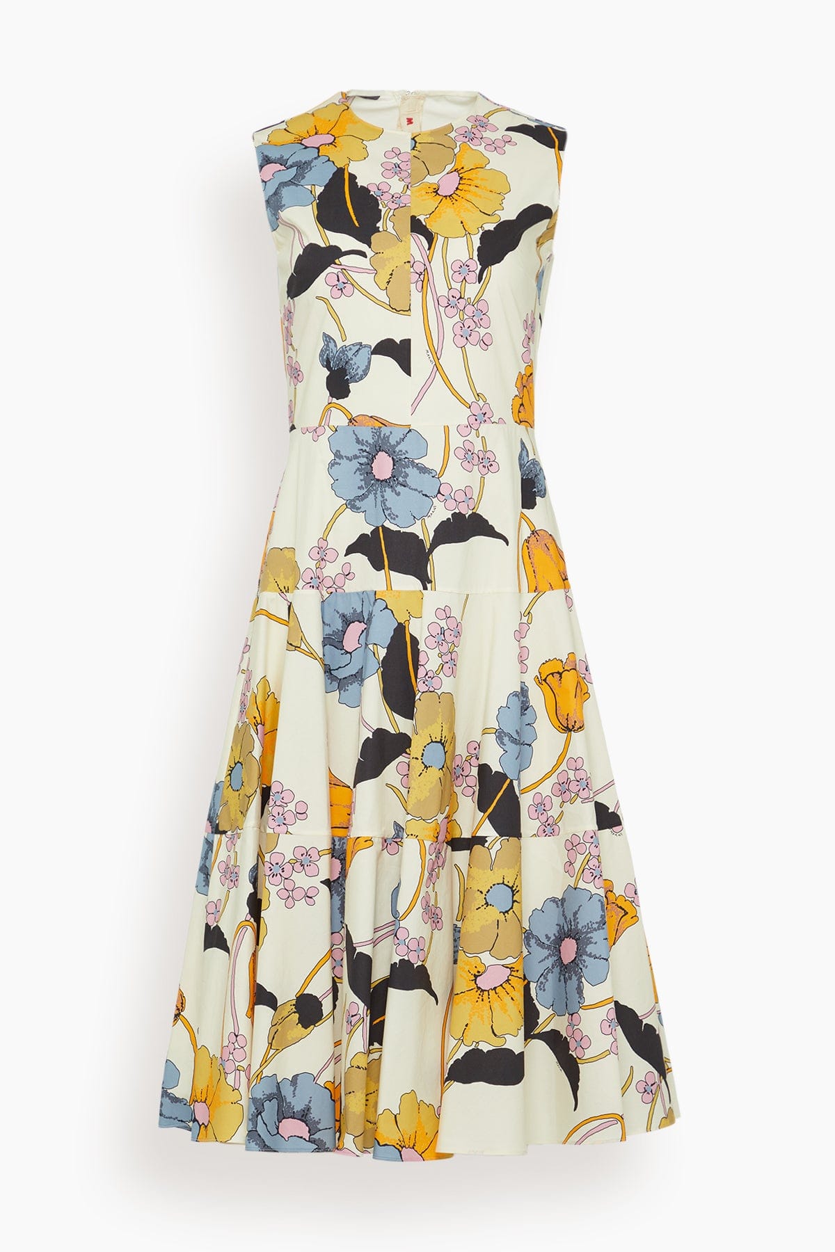 marni midi dress Marni Sleeveless Midi Dress in Bone – Hampden Clothing