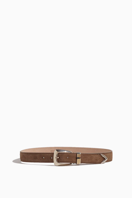 Khaite Belts Benny Belt with Antique Silver Buckle in Toffee