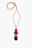 Lizzie Fortunato Museo Cord II Necklace in Bordeaux/Red