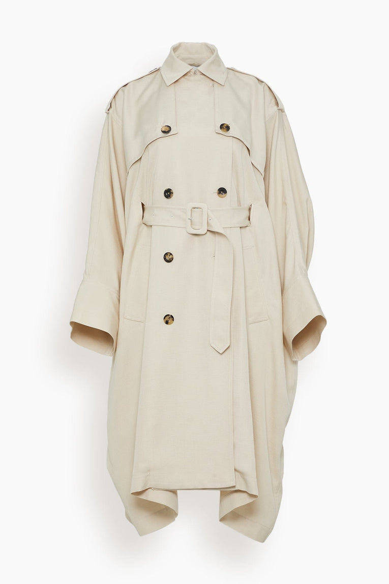 Rosetta Getty Coats Caftan Trench Coat in Fawn