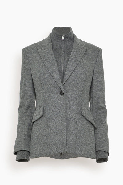 Auden Knit Combo Blazer in Warm Gray