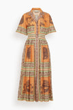 Alemais Alberta Smocked Shirtdress in Multi