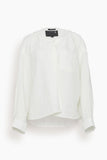 R13 Tops Twisted Neck Shirt in White