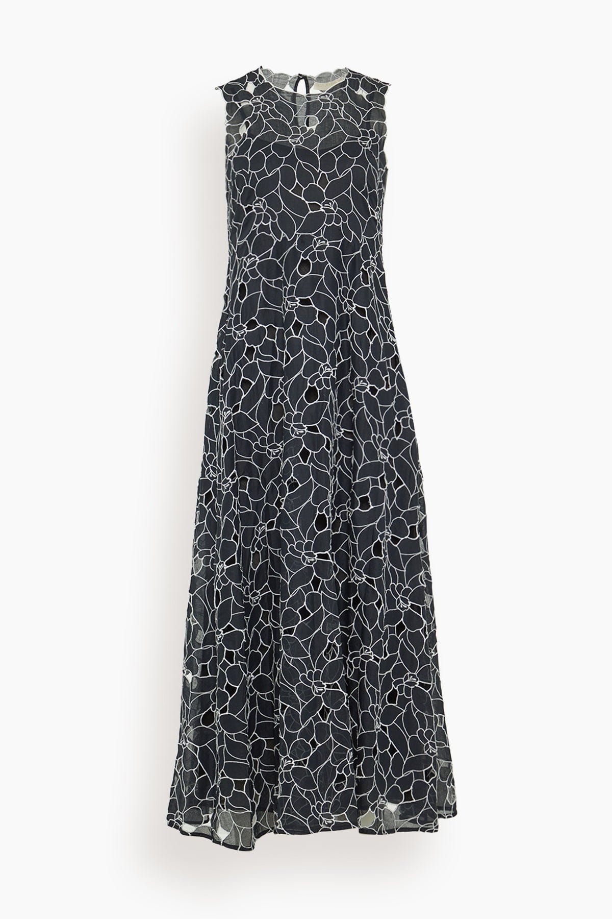 Ulla Johnson Kiana Sleeveless Midi Dress in Noir