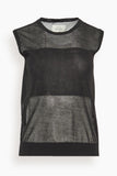 Loulou de Saison Anita Sleeveless Knit Top in Black