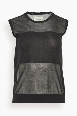 Anita Sleeveless Knit Top in Black