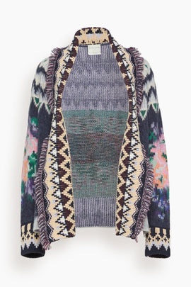 The Highlands Garden Jacquard Oversized Sweater in Night