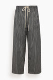 Maria McManus Balloon Drawstring Trouser in Black Stripe