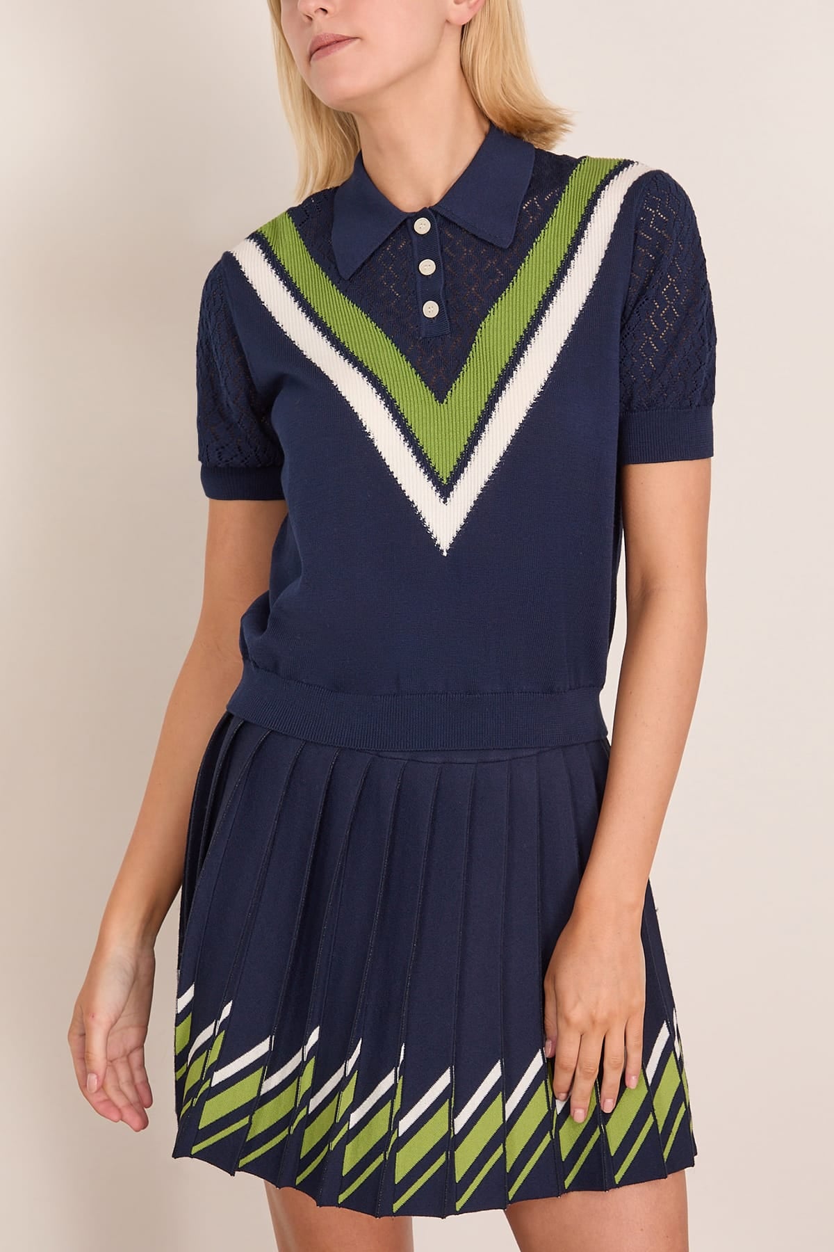 Tanya Taylor Camilla Top in Maritime Blue