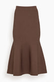 Simkhai Zev Midi Skirt in Chocolate