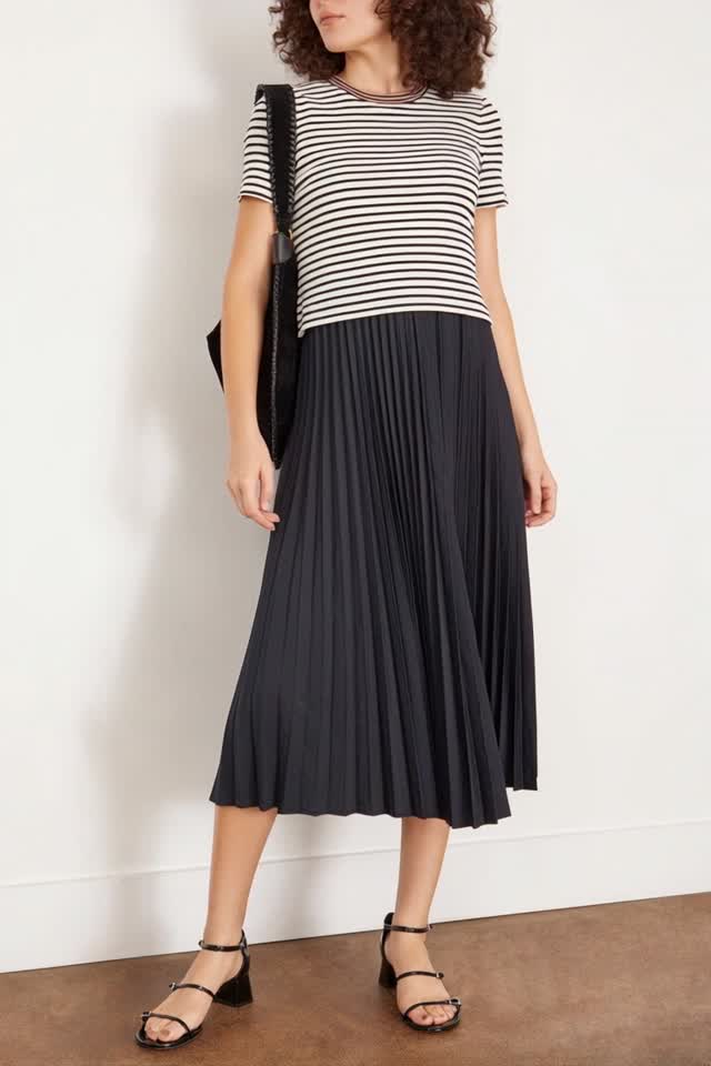 Tanya Taylor Casual Dresses Logan Dress in White/Black/Black Multi Tanya Taylor Logan Dress in White/Black/Black Multi