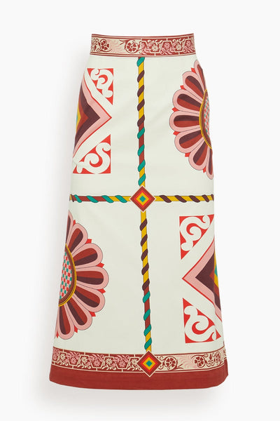 Baia Skirt in Macro Tiles Placed