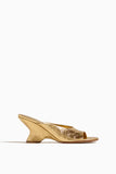 Dries Van Noten Leather Heels in Gold