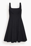 Staud Wells Mini Dress in Black