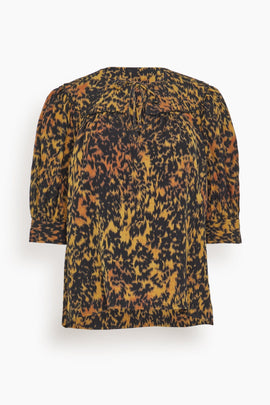 Blaire Short Sleeve Blouse in Savannah