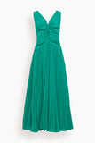 Simkhai Vivianne Cotton Midi Dress in Kelly Green
