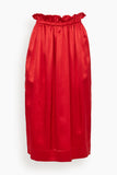 Simone Rocha Skirts Elasticated Gathered Ruffle Waist Tulip Skirt in Red Elasticated Gathered Ruffle Waist Tulip Skirt in Red