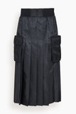 Sacai Nylon Twill Skirt in Black