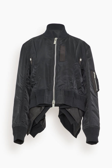 Sacai Jackets Nylon Twill Blouson in Black