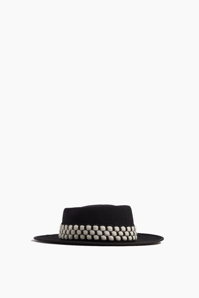 Gerhard Felt Hat in Black/White