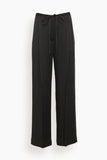 Rohe Relaxed Drawstring Satin Trousers in Black