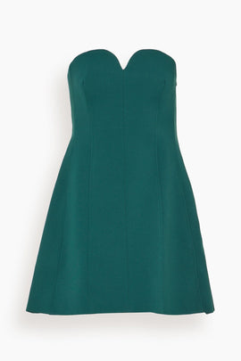 Devin Bustier Mini Dress in Emerald