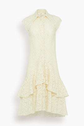 Volans Lace Dress in Off-White