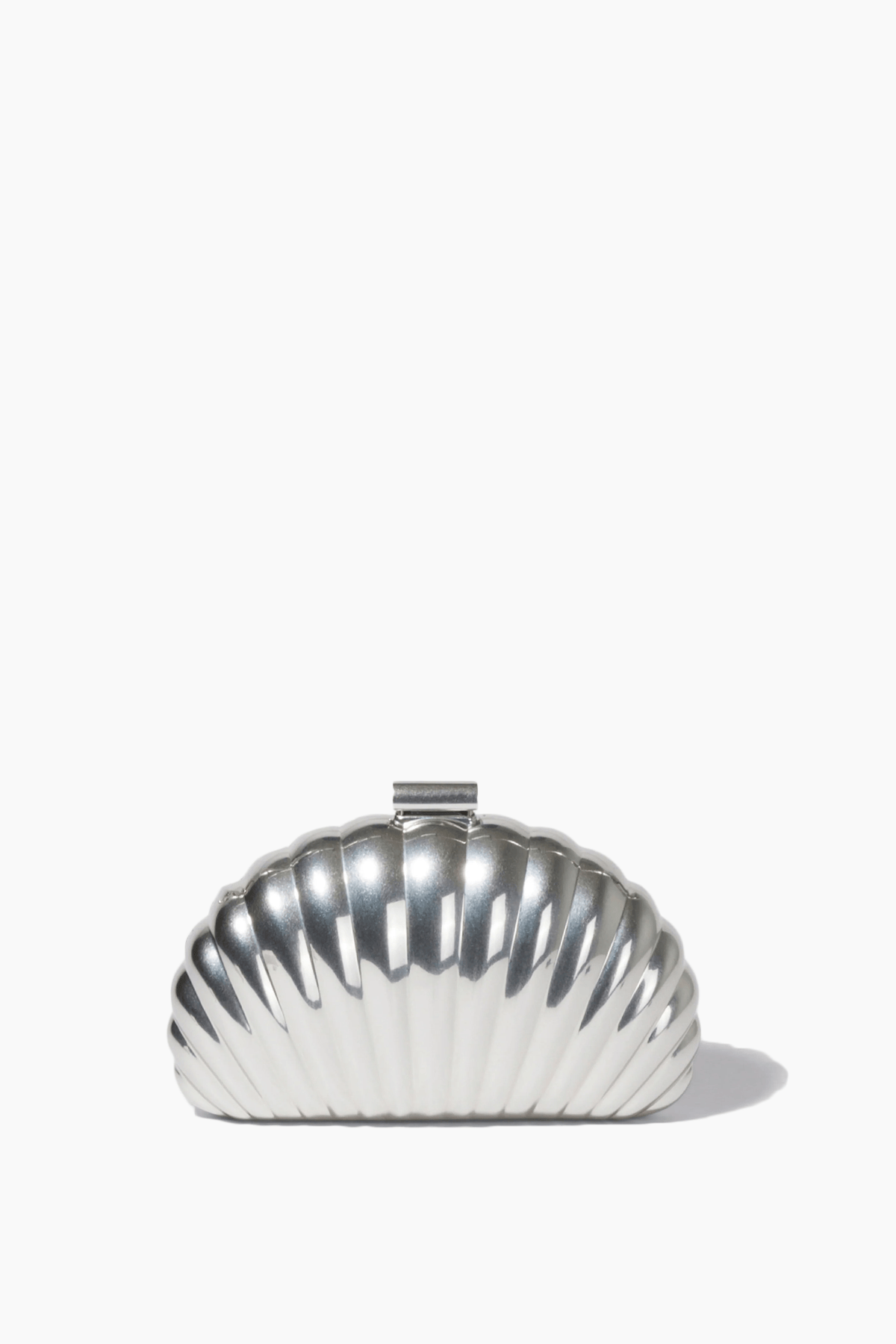 Simkhai Monet Shell Clutch in Silver