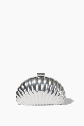 Monet Shell Clutch in Silver