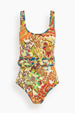 Alemais Charlie Belted One Piece in Multi