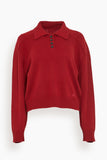 Loulou de Saison Homere Boxy Sweater in Burgundy