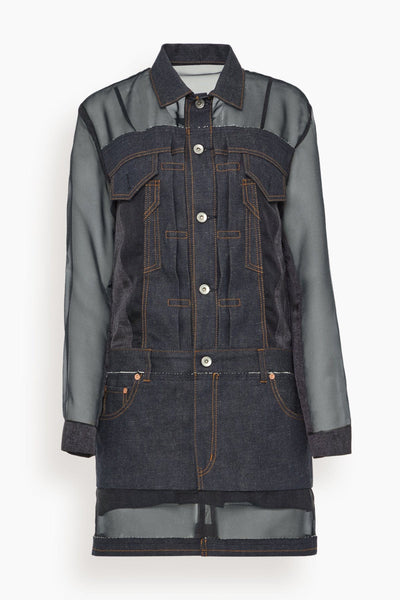【sacai】インディゴ Mix Denim ミニワンピース Sacai Denim Mix Dress in Indigo – Hampden Clothing