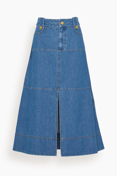 Hudie Skirt in Medium Indigo Blue
