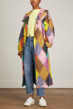 Christopher John Rogers Coats Halftone Harlequin Lightweight Trench Coat in Sulphur Multi