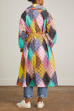 Christopher John Rogers Coats Halftone Harlequin Lightweight Trench Coat in Sulphur Multi