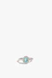 Stoned Fine Jewelry Bepsoke Oval Paraiba Tourmaline Bloom Ring in Platinum