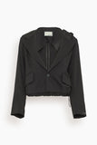 WE-AR4 Jackets Cropped Hooded Blazer in Black Cropped Hooded Blazer in Black
