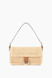 Staud Harlow Raffia Bag in Natural/Tan