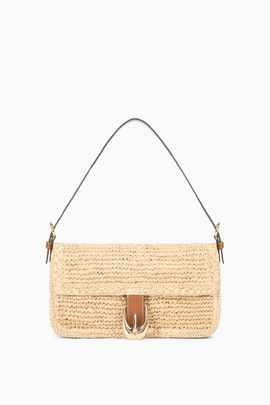 Harlow Raffia Bag in Natural/Tan