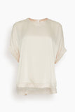 Sablyn Tops Nessa Relaxed Cuffed T-Shirt in Mallow Sablyn Nessa Relaxed Cuffed T-Shirt in Mallow