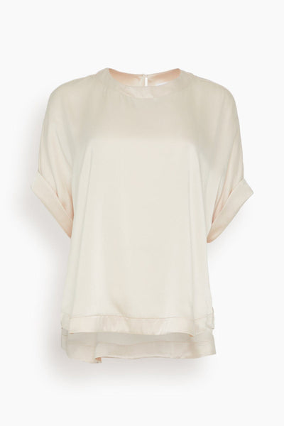 Nessa Relaxed Cuffed T-Shirt in Mallow