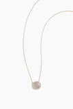 Vintage La Rose Necklaces Mother of Pearl Circle Necklace in 14k Yellow Gold